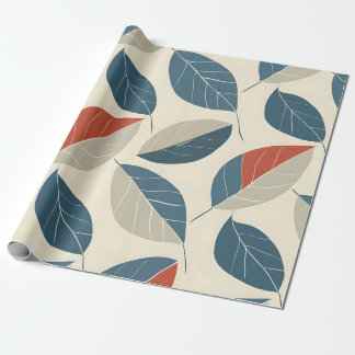 Papel De Regalo Motif de hoja moderna
