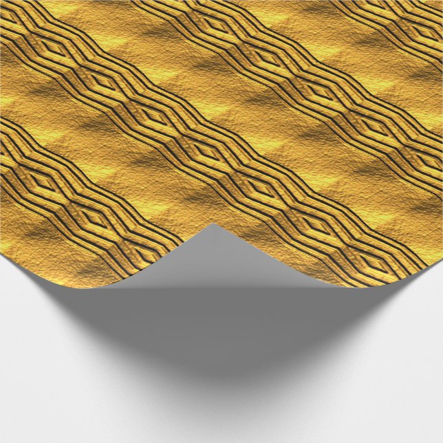 Papel De Regalo Motif egipcio Gold 3D (Esquina)