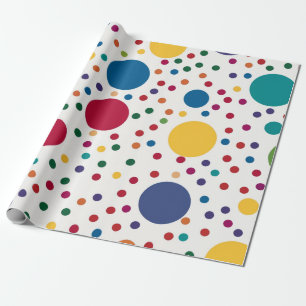 Papel De Regalo Motif festivo de confeti en un arcoiris de colores