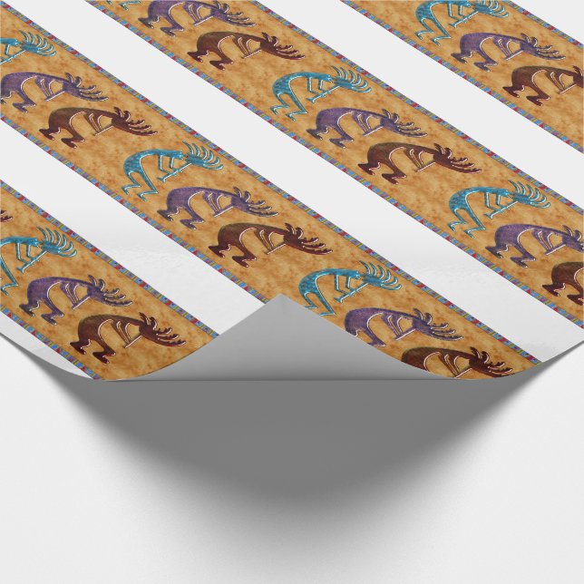 Papel De Regalo Motif nativo americano de Kokopelli 3D (Esquina)