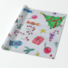 Papel De Regalo Motivos típicos del día de los Navidades