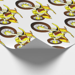 Papel De Regalo Moto de tierra amarilla 🚲 MX  motocicleta 🏍 