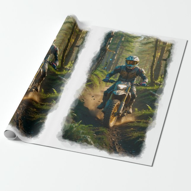 Papel De Regalo Moto-xing - Motocross Racers (Desenrollado)