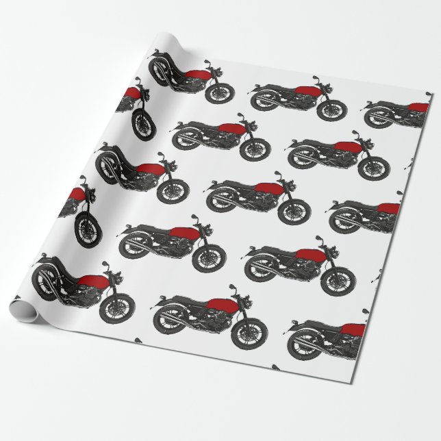 Papel De Regalo Motocicleta (Desenrollado)