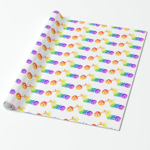 Papel De Regalo Motocicleta arco iris