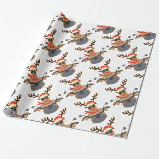 Papel De Regalo Motocicleta divertida del motorista de Rudolf del
