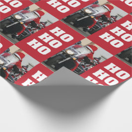 Papel De Regalo Motocicleta Santa foto de Ho Ho Ho