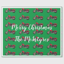 Motocicletas rojas en Navidades verdes