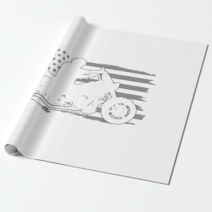 Papel De Regalo Motociclista Patriótico Vintage Bandera Americana
