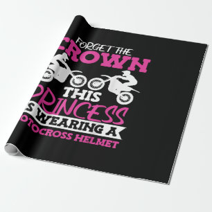 Papel De Regalo Motocross Dirt Bike Chica