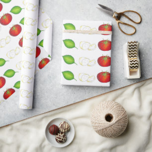 Papel De Regalo Mozzarella Tomato Basil Comida Italiana Ensalada C