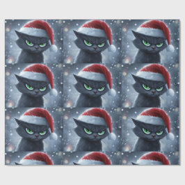 Papel De Regalo Mr. Grumpy Face Christmas Cat