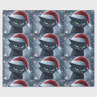 Papel De Regalo Mr. Grumpy Face Christmas Cat