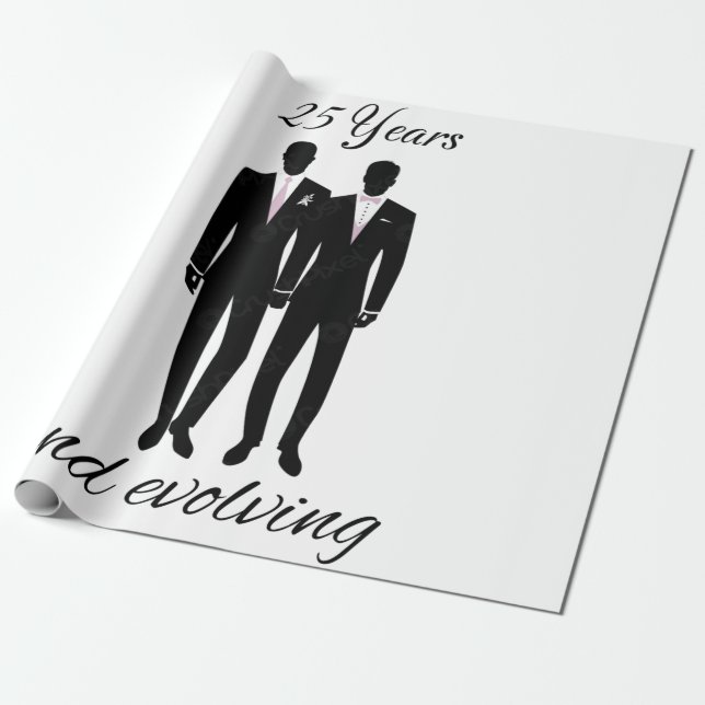 Papel de regalo Mr y Mr blanco y negro (Desenrollado)