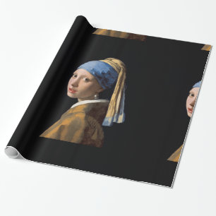 Papel De Regalo Muchacha con el arete de perla