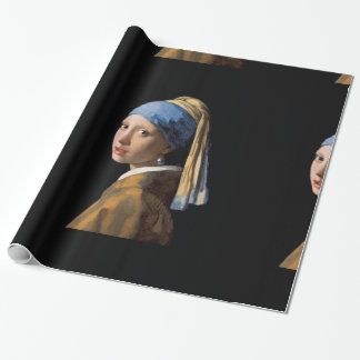 Papel De Regalo Muchacha con el arete de perla
