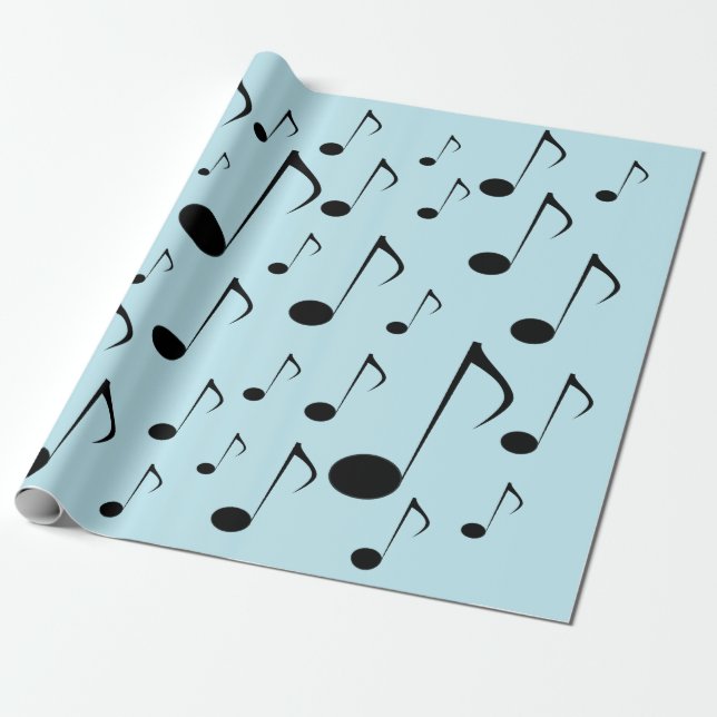 Papel De Regalo Muchas notas musicales (Desenrollado)