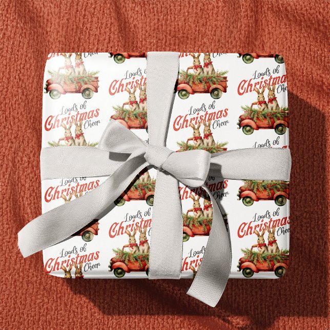 Papel De Regalo Muchos Navidades saludan a los conejos en Camión R (Subido por el creador)