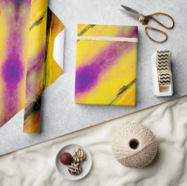 Papel De Regalo Muelle de Santa Mónica amarillo y morado