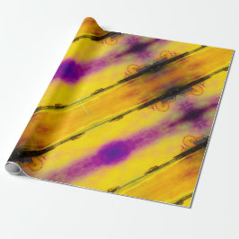 Papel De Regalo Muelle de Santa Mónica amarillo y morado