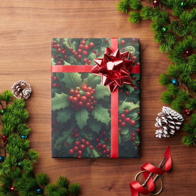 Papel De Regalo Muérdago (Regalo de vacaciones)