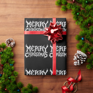 Papel De Regalo Muerte Metal Feliz Navidad Rock Navidad Metal Oscu
