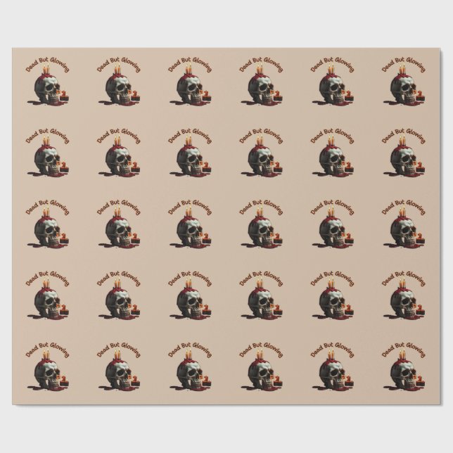 Papel De Regalo Muertos pero brillantes, Díade los Muertos Envolvi (Superficie plana)