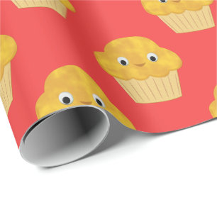 Papel De Regalo Muffin de Maíz de Dibujos Animados Adorable en Pap