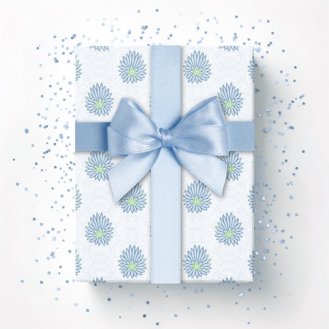 Papel De Regalo Mughal Bloom Dot in Slate and Green (Subido por el creador)
