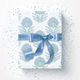Papel De Regalo Mughal Bloom in Slate and Green