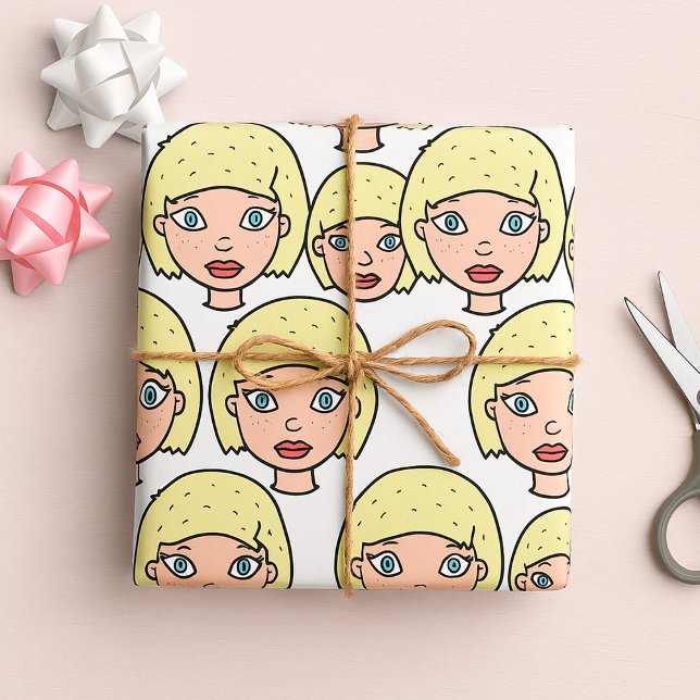 Papel De Regalo Mujer Con Pelo Amarillo (Subido por el creador)