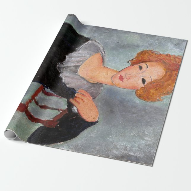 Papel De Regalo Mujer con pelo rojo, Modigliani (Desenrollado)