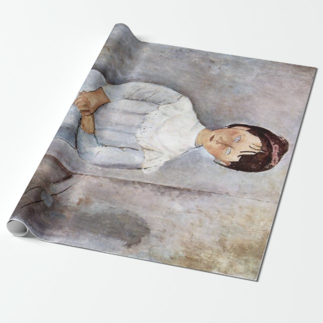 Papel De Regalo Mujer de azul, Modigliani (Desenrollado)