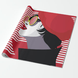 Papel De Regalo Mujer de moda con estilo de arte pop.
