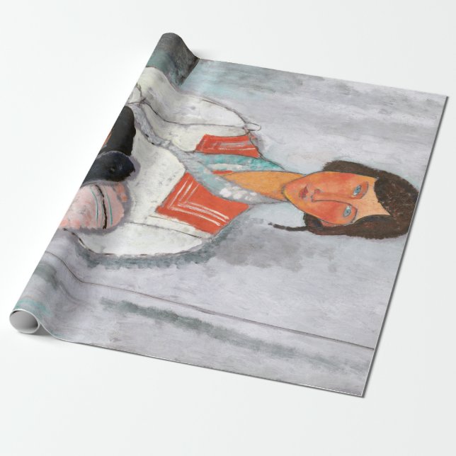 Papel De Regalo Mujer gitana con bebé, Modigliani (Desenrollado)