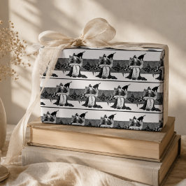 Papel De Regalo Mujer leyendo con gato negro