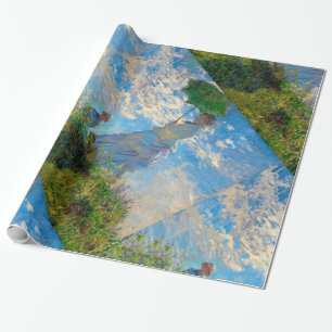 Papel De Regalo Mujer Monet Paraguas Impresionismo