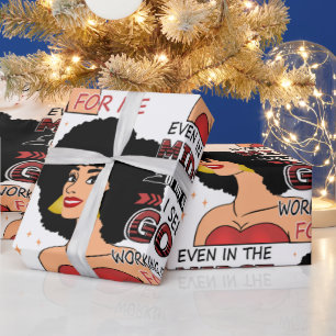 Papel De Regalo  Mujer negra confía en Dios en Tormenta 