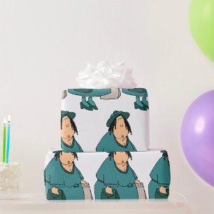 Papel De Regalo Mujer portando bolsas