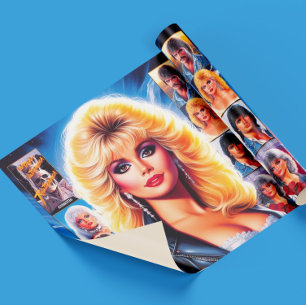 Papel De Regalo Mujer retro de los 80