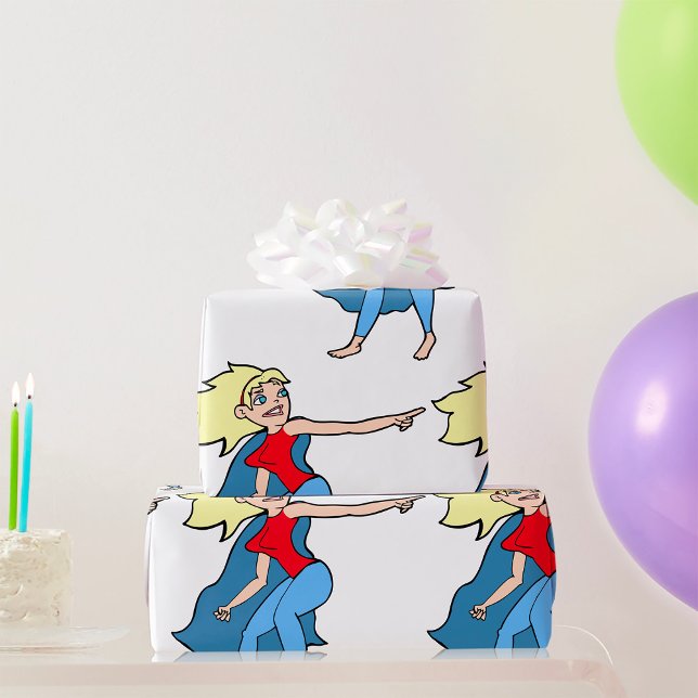 Papel De Regalo Mujer Superhéroe (Subido por el creador)