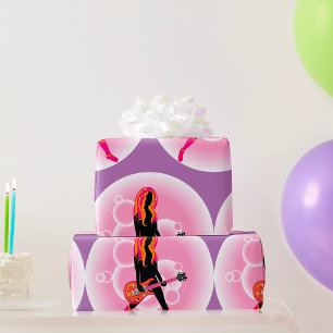 Papel De Regalo Mujer Tocando la Guitarra