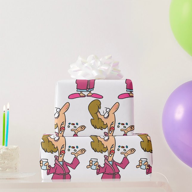 Papel De Regalo Mujer Tomando píldoras (Subido por el creador)