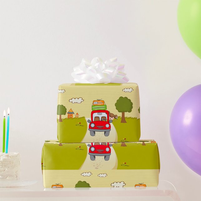 Papel De Regalo Mujer Viajando En Coche (Subido por el creador)