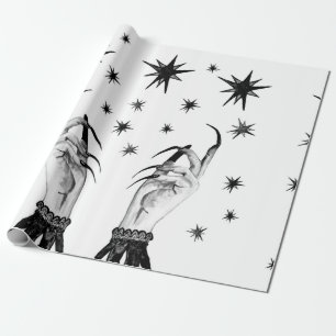 Papel De Regalo Mujeres con antecedentes con estrellas, manos bruj