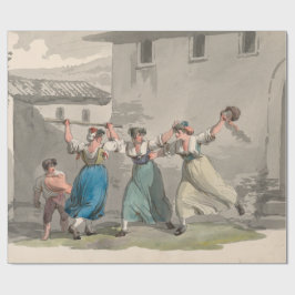 Papel De Regalo Mujeres luchando en Roma, Italia (Escena histórica