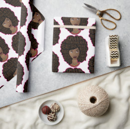Papel De Regalo Mujeres motivadoras negras, pelo natural