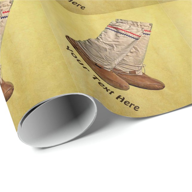 Papel De Regalo Mukluks (Esquina del rollo)