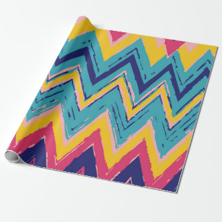 Papel De Regalo Multi-Color Zig-Zag Pattern – Fun Bold Gift Design
