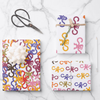 Papel de regalo Multi-Monkey Business 3 hojas